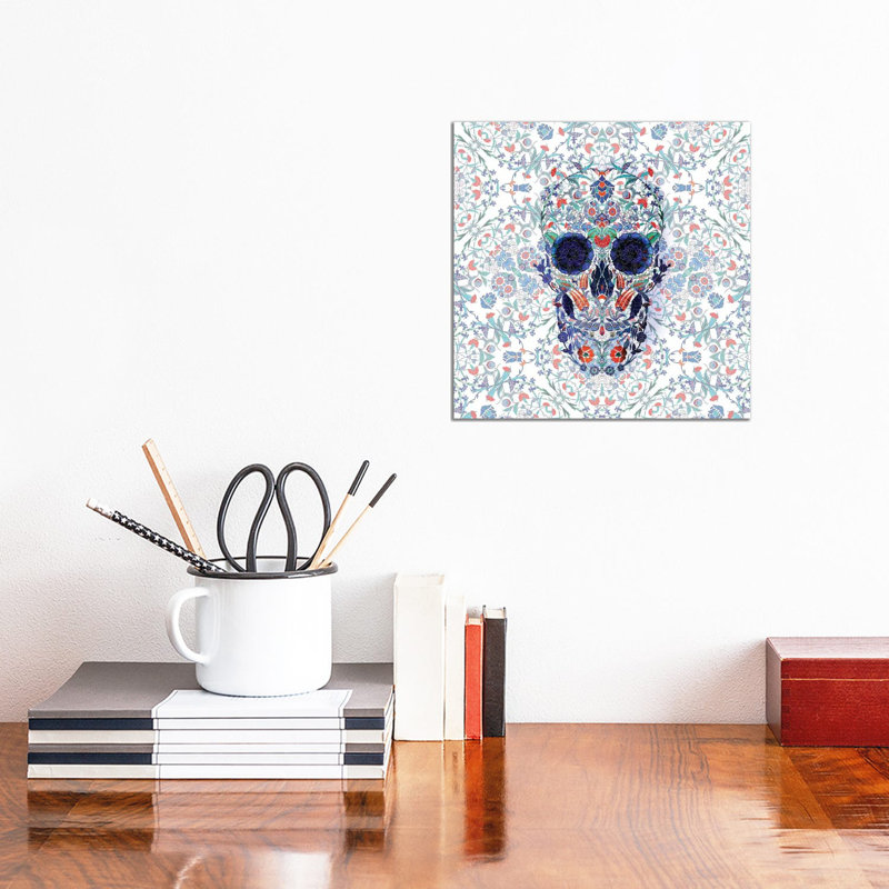 Chini Skull by Ali Gulec - Wrapped Canvas Print, 30.48 cm H x 30.48 cm W x 1.91 cm D