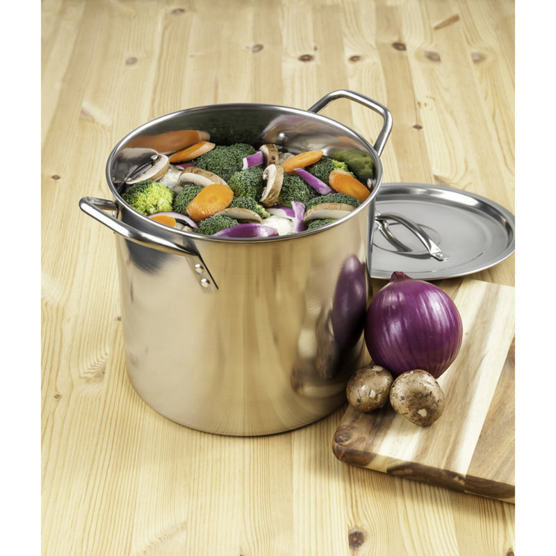 McSunley Non-Stick Stainless Steel Stock Pot, 20
