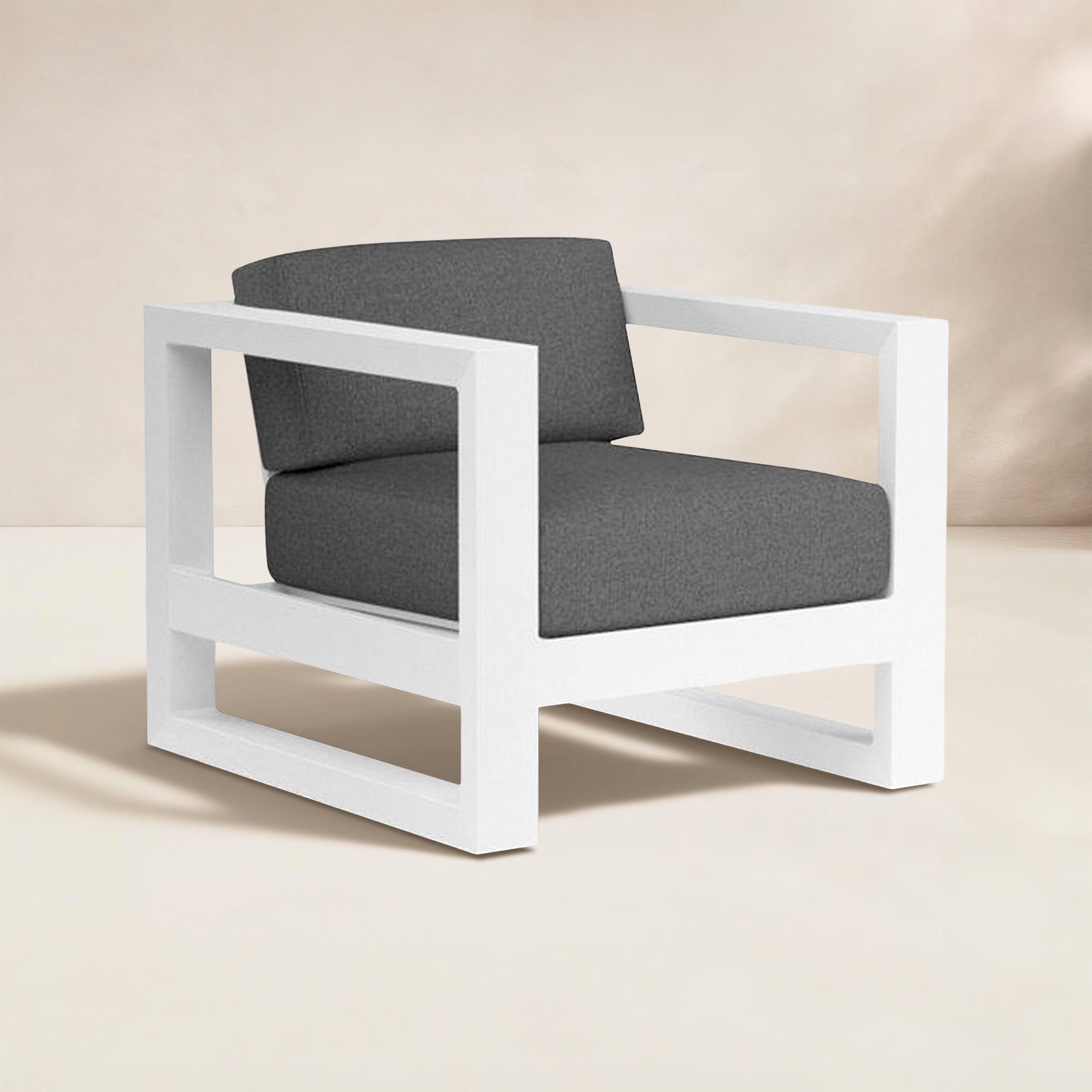 Camela Sunbrella® Patio Lounge Chair, Spectrum Carbon Sunbrella® Plainweave