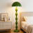 Mid-Century Modern Floor Lamp With Mushroom Shade, Vintage Green Retro Standing Lamp For Living Room, Bedroom, Office, And Home Decor-757546031-757546028
