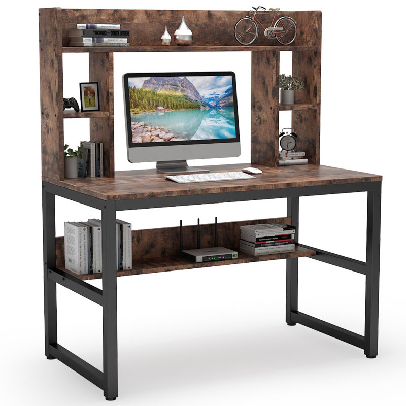 Modular Computer Desk, Brown