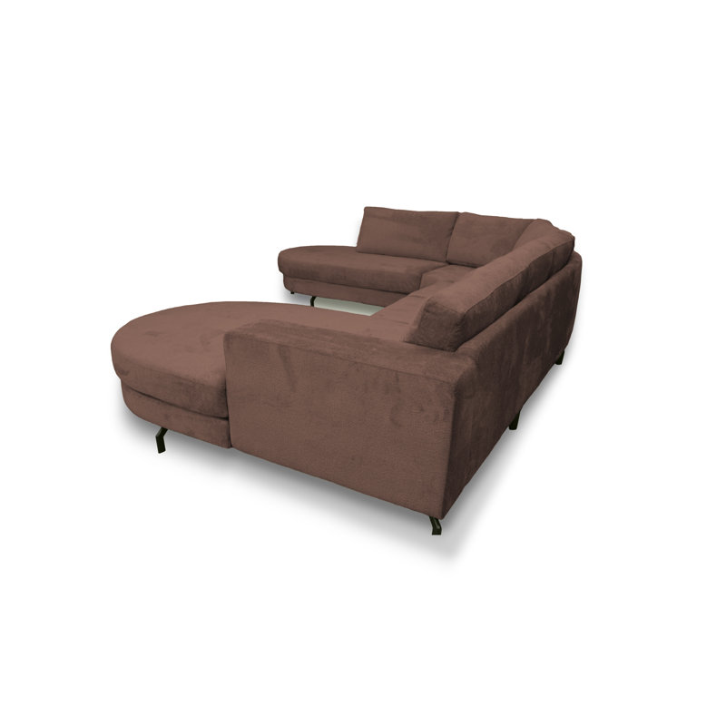 6 Seater Corner Sofa , Left Hand Facing, Walnut