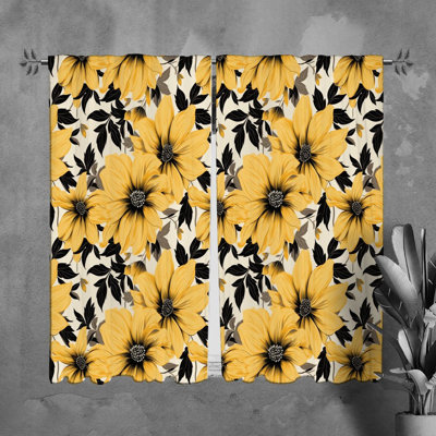 Rideaux à motif floral - 6108