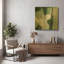 «Light Green Forest I» par Kathy Ferguson, art mural en métal doré, 12 po x 12 po-133656249