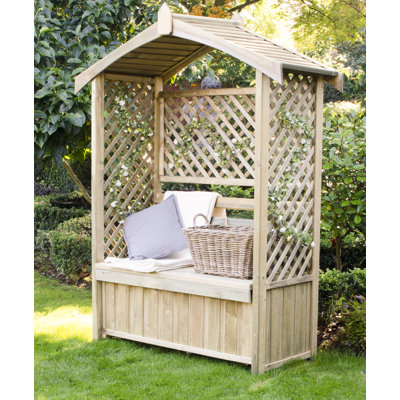 Solid Wood Pine Outdoor Bench