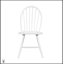 Ensemble de table de salle à manger blanche 5 pièces avec 4 chaises Windsor de style campagnard, robuste et élégant