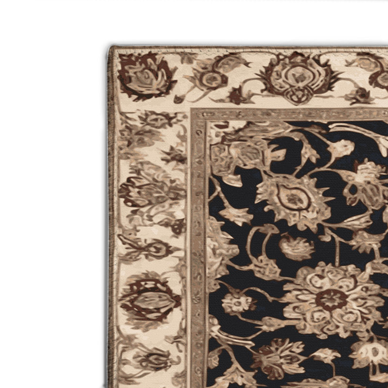 Tapis d'intérieur et d'extérieur persan beige, Rectangulaire 2 pi x 3 pi