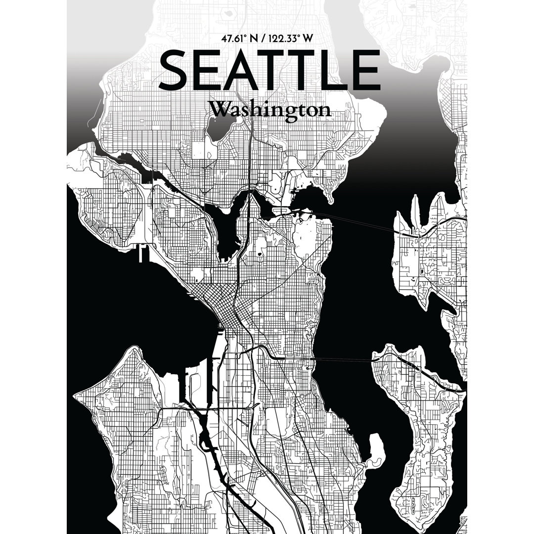 " Seattle City Map " Wrought Studio™ 