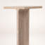 Table de bout à piédestal en marbre beige 22 po