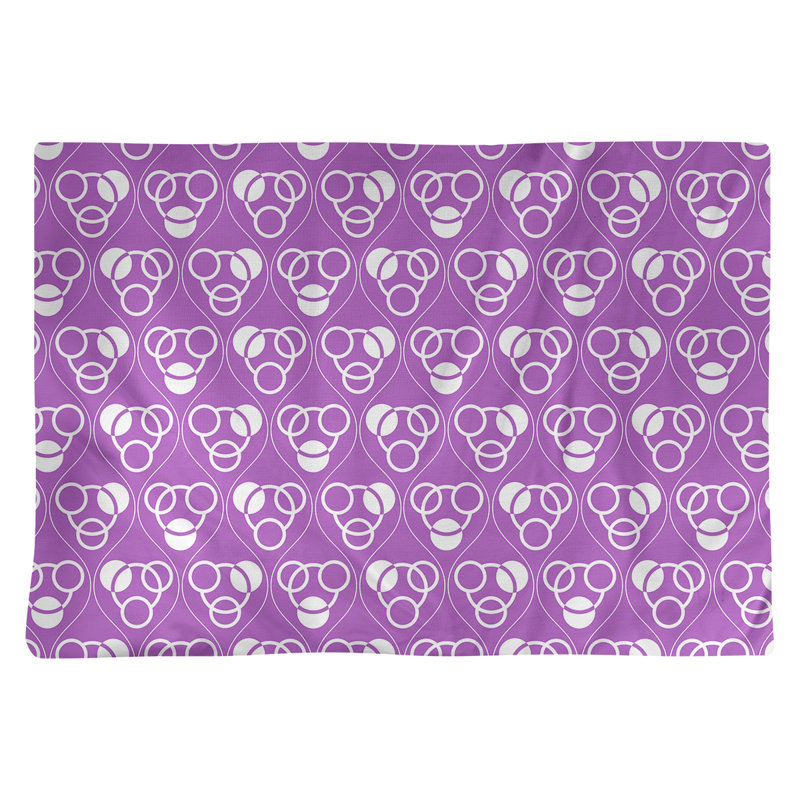Napperon en coton 18 "Classic, Violet / Blanc, polyester