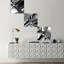 " Black White Crystal Background " 3 - Pieces
