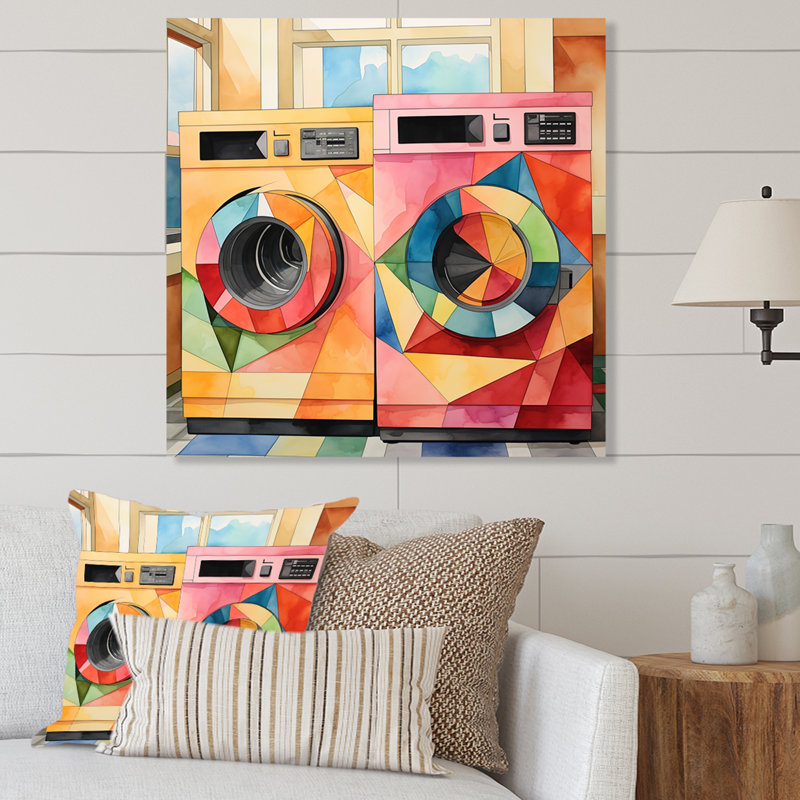 Washing Machines Laundry Day 1 - Laundry Metal Wall Art, 16" H x 16" W