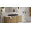 Lavabo de salle de bain vasque en résine 31,4 po x 18,8 po Badeloft WB-05-L-MBLK-138194461