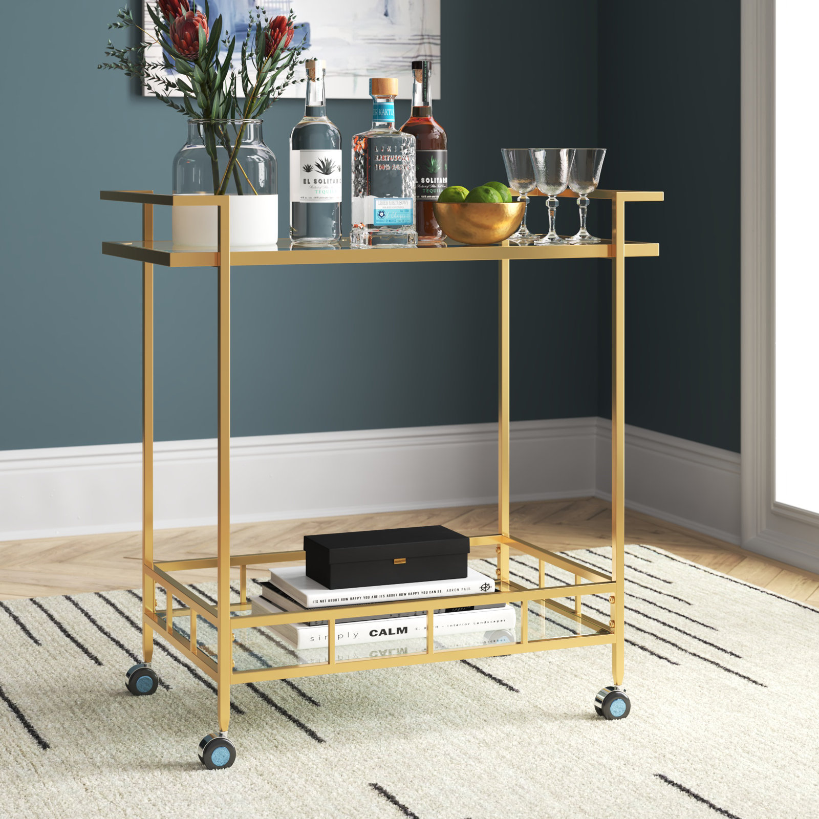 Ciara-Leigh Metal Bar Cart