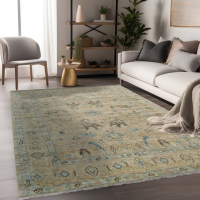 Oushak Traditional Brown Hand Knotted Area Rug