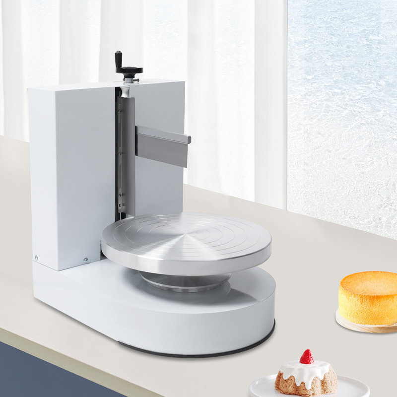 Professional Cake Frosting Machine with LCD Touch Control – Adjustable 4-12” Cakes, 320 RPM Motor, Commercial-Grade, White
