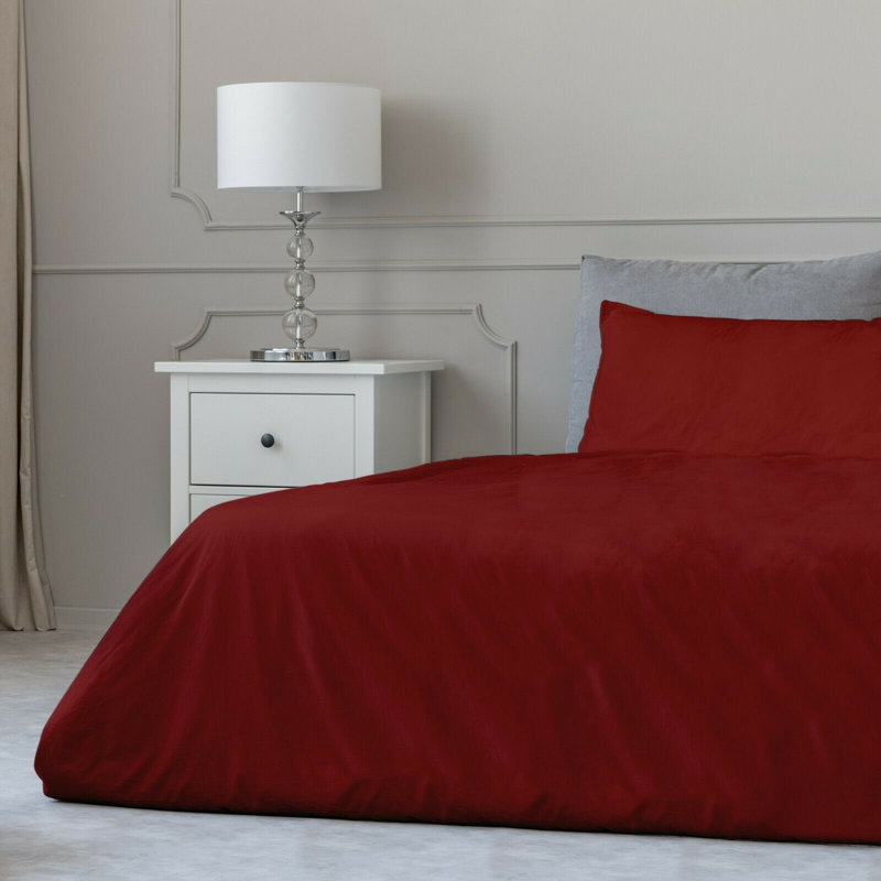 Ensemble de draps en micro-fibre, Bourgogne, Ensemble de draps pour grand lit + un drap-housse 