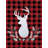 Deer Plaid Print On Canvas