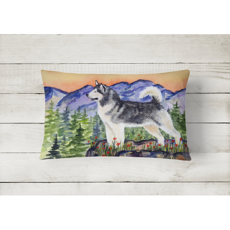 Alaskan Malamute Outdoor Reversible Throw Pillow
