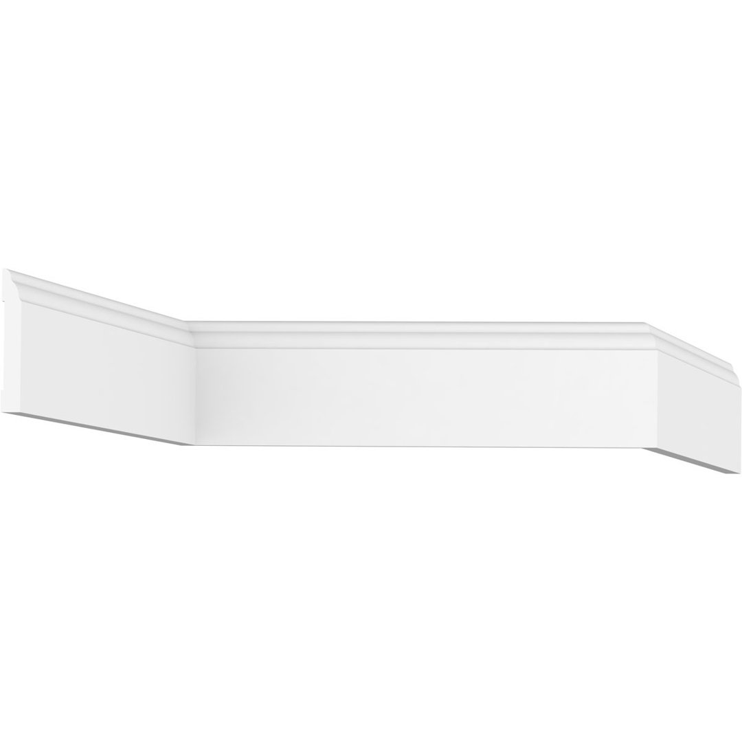 LWM623 - 3 1/4"H x 1/2"P x 96"L Base Moulding, PVC Ekena Millwork