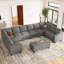 Canapé modulaire surdimensionné en U en chenille de 150,2 po Anjanette Jenette-469600899