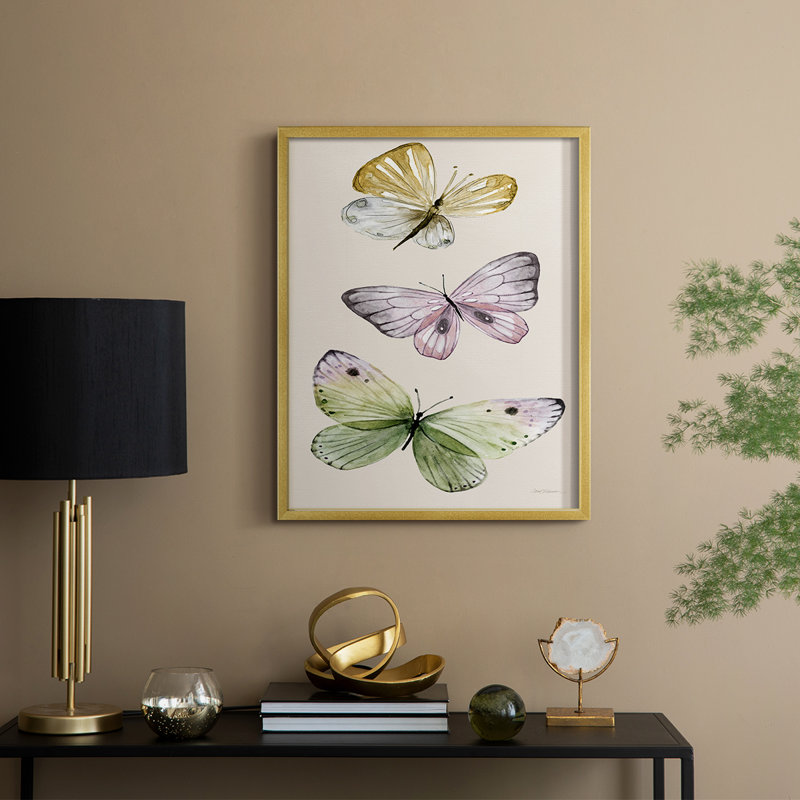«Fly Away II», reproduction encadrée - bois massif, H 30 po x l 24 po, Doré