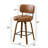 26" Swivel Upholstered Counter Stool with Walnut-Finish Bentwood Frame-114223068-124652506