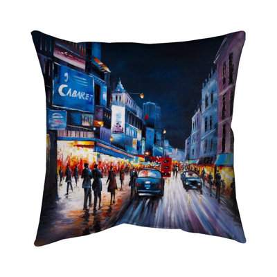 Cabaret evening - 16"x16" Throw pillow - Poly twill - Print on demand