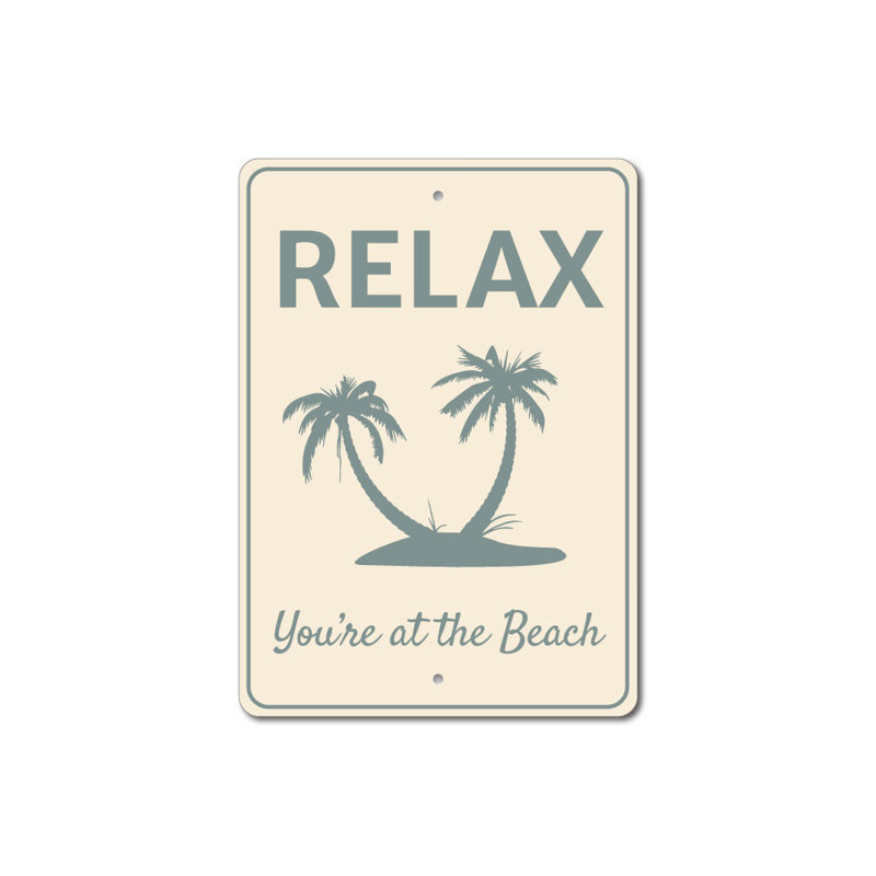 Panneau en aluminium Relax Beach, H 14 po x l 10 po x P 0,04 po