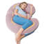 Oreiller de grossesse en forme de E, matériau Tencel, oreiller de maternité pour les dormeurs latéraux, support de 60 pouces pour le dos, les jambes, le ventre, les hanches, rose-365066732-365066735