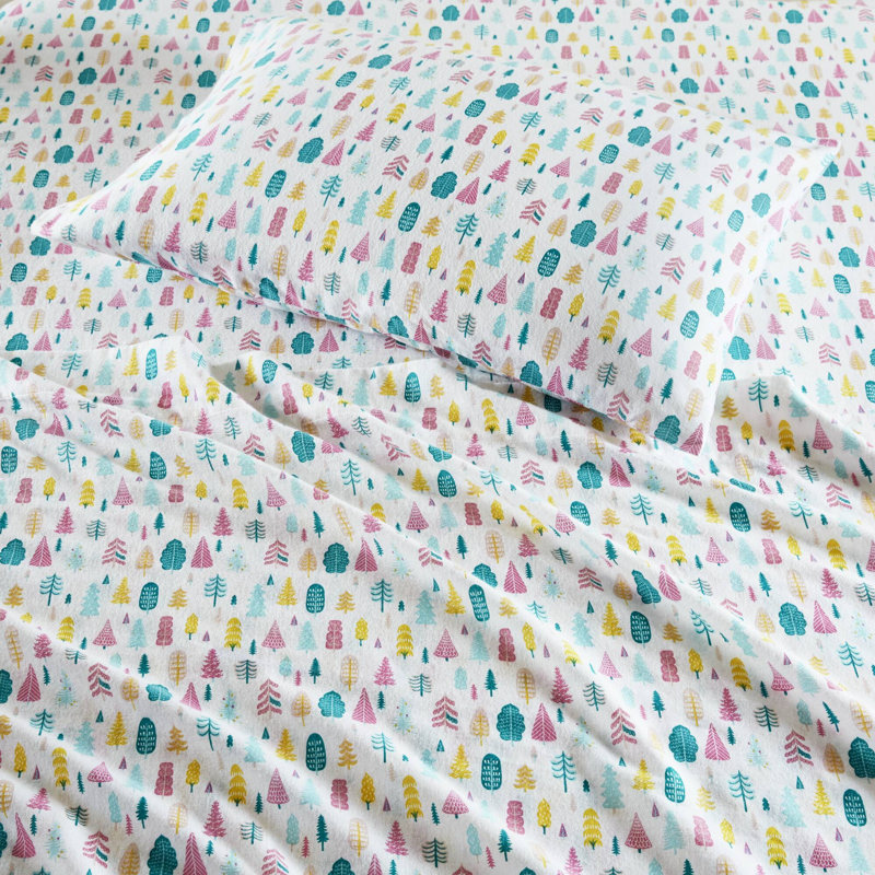 Ensemble de draps en flanelle de coton, Ensemble de draps pour taille de lit simple TG