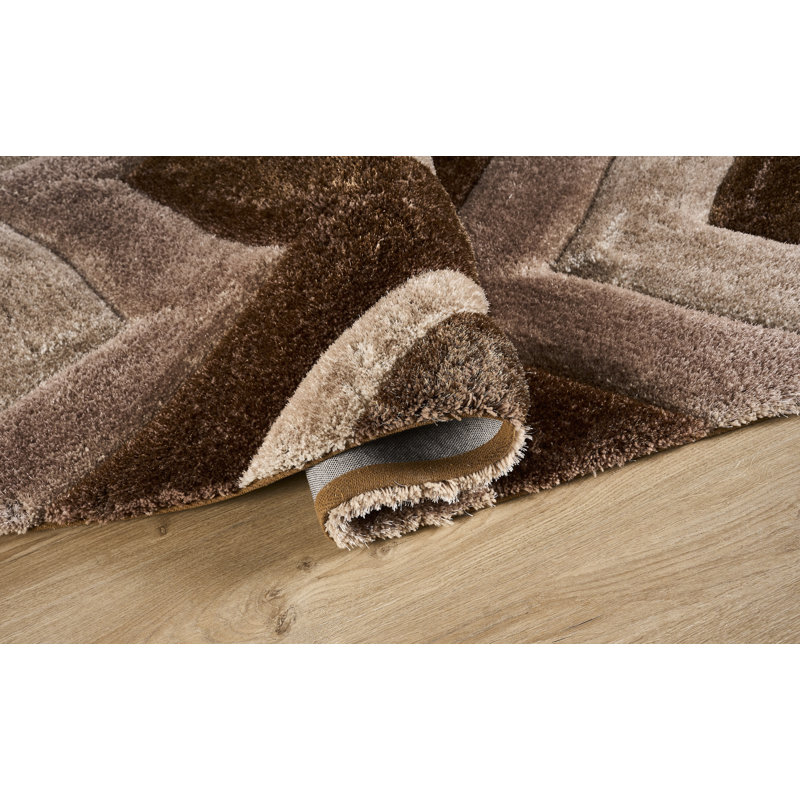 Tapis à poil long à motif abstrait Metropole, 4 pi 9 po x 6 pi 9 po