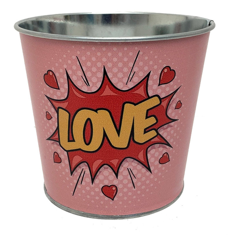 Love Burst Metal Bucket