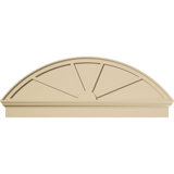 Segment Arch 4 Spoke Signature Urethane Combination Pediment, Primed Tan