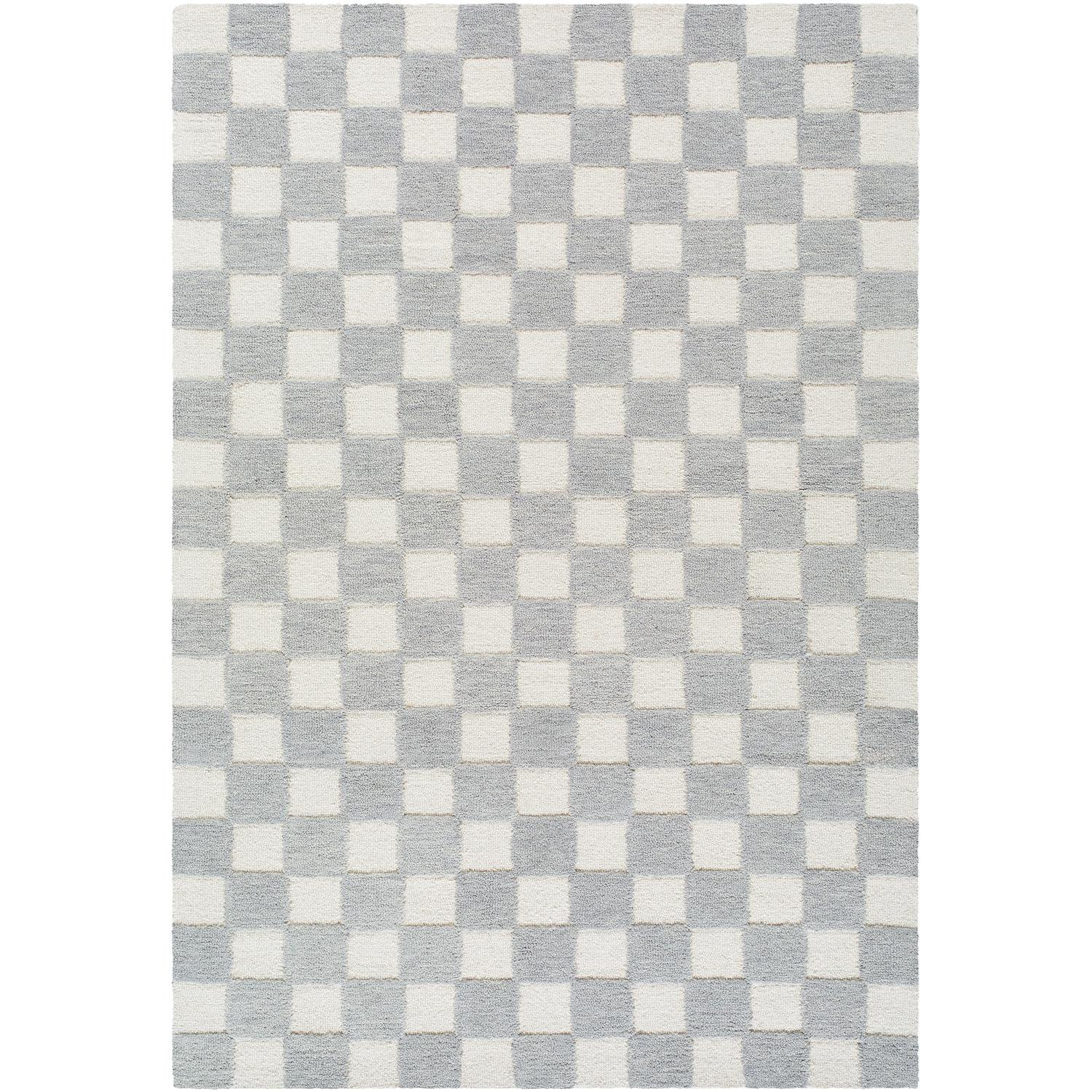 Wright Hand-Tufted Checkered Rug, Rectangle 6' x 9'