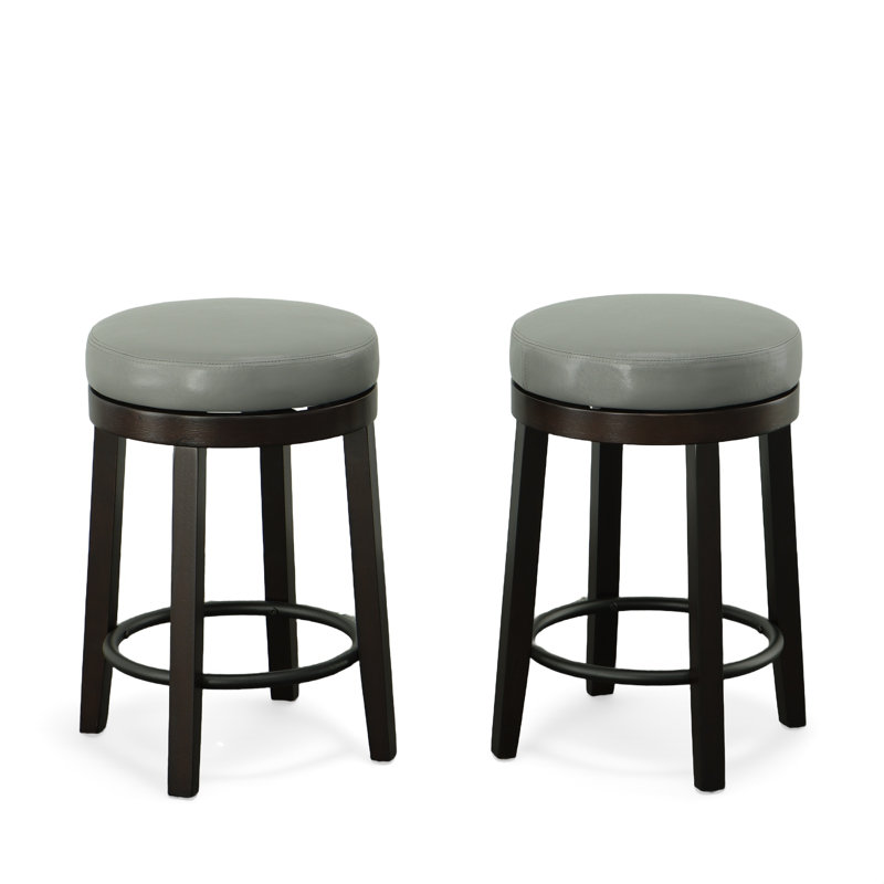 Modern Grey 24" Counter Stool with 360Â° Swivel Function, Counter Stool (24" Seat Height), Grey