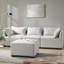 Chaise sans accoudoirs modulaire en polyester doux beige, sièges d'appoint modernes et personnalisables pour le salon