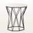 Galen is a modern and contemporary end table made of black metal and marble.
