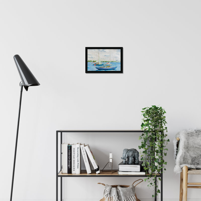 Fun & Lala by Curt Crain - Painting, Black Framed Paper Print, 24cm H x 34cm W