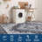 Oriental Machine Washable Area Rugs for Living Room Non-Slip Low Pile Distressed Carpet with Rubber Backing for Bedroom Dining Room Nursey-1908647880
