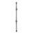 10 Pack 37" Double Cage Iron Balusters Black Iron Baking Varnish Hand Rail Decorative Railing  For Porch, Deck,Balcony Safety Guardrail 18736-10PK