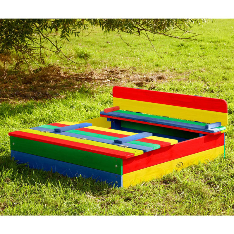 AXI Ella 95cm x 20cm Wood Rectangle Sandbox with Cover