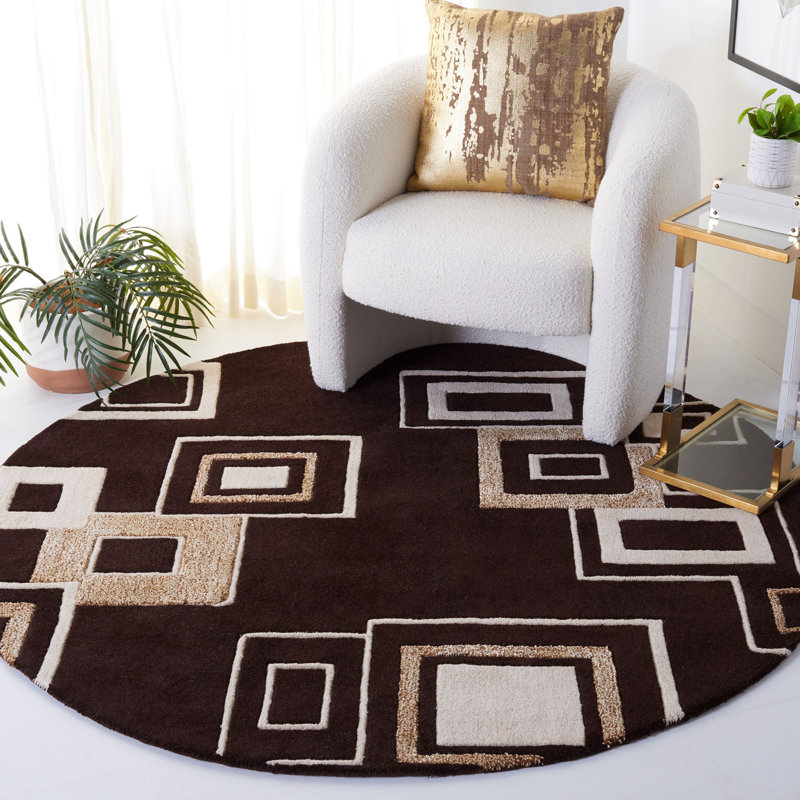 Jorie Hand Tufted Wool And Viscose Rug, Round 6'