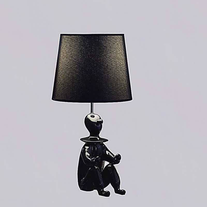 Lampe de table clown moderne 21,25 po, Noir, Noir
