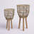 Set of 2 Wicker Planters - 12" x 12" x 22"