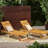 Wood Chaise Lounge Duet - Finished, To Outdoor Elements, 26.73" W X 78.75" D 12.50" H, Yellow Brown 2 With Finish, Joyful Moment, 26"W 78.75"D 12.5"H, Shade-851274979
