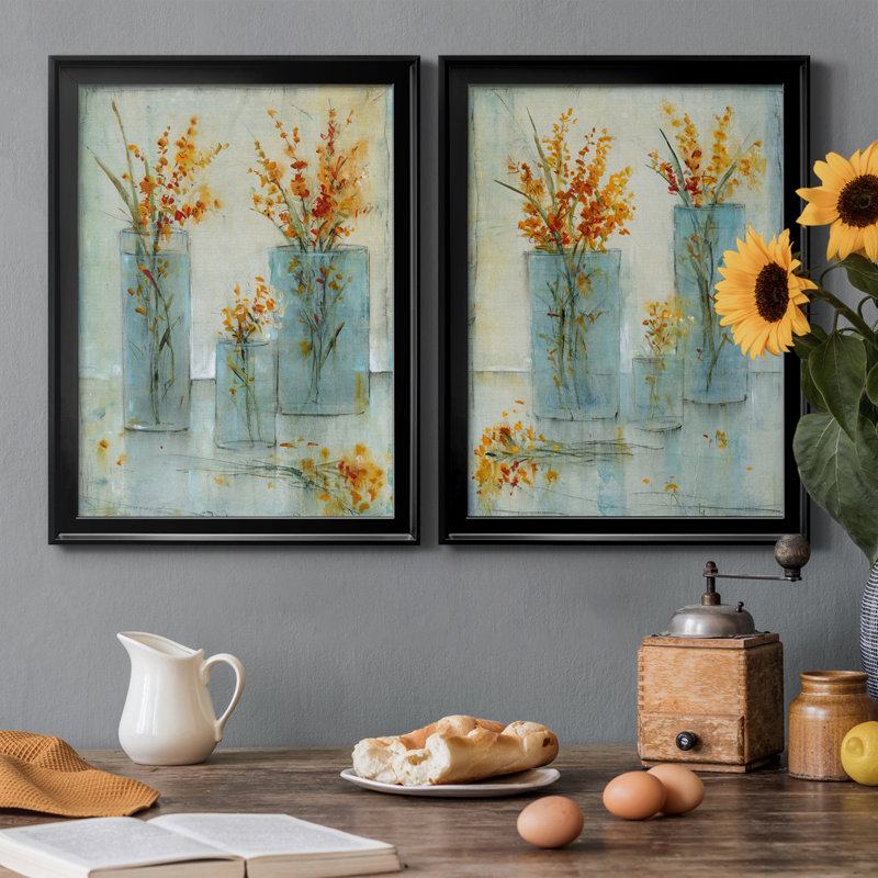 «Still Life Study I», ensemble de 2 peintures sur toile encadrées, Noir, H 30,5 po x l 22,5 po x P 1 po