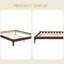 Base de lit plateforme en bambou avec lattes de bois et support en métal, rangement sous le lit de 7,3 po-167389784-167389783