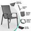 Stackable Outdoor Patio Dining Armchair-933342355