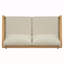 Causeuse d'extérieur en bois d'acacia Westin avec coussins confortables et conception durable pour les décors modernes et traditionnels
